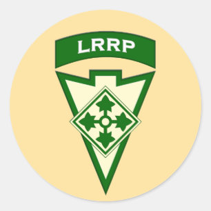 Sticker Rond 4e plaquette de poche LRRP de retouche d'infanteri