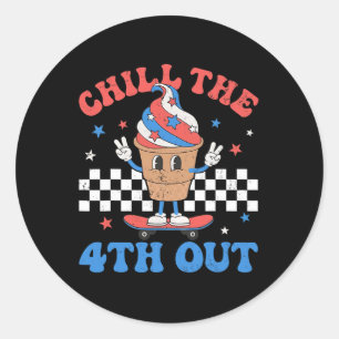 Sticker Rond 4ème Sortie Patriotic Ice Cream Quatrième De Ju