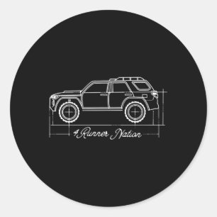 Sticker Rond 4Runner Nation 5Th Gen 4R