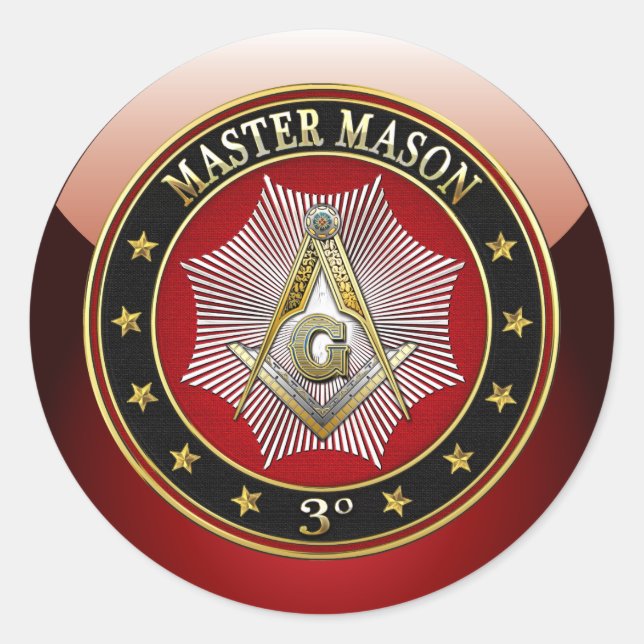 Sticker Rond [500] Master Mason - Carré et camionnettes 3e degr (Devant)