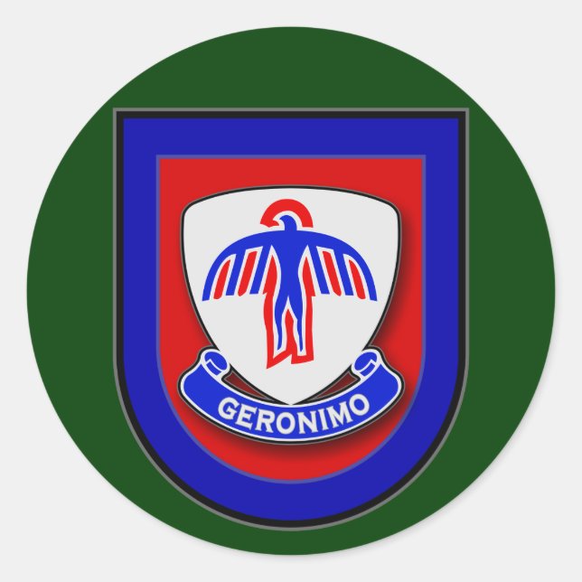 Sticker Rond 501st Éclair (aéroporté) de régiment d'infanterie (Devant)