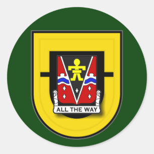 Sticker Rond 509e Régiment d'infanterie - 1er Bataillon Flash