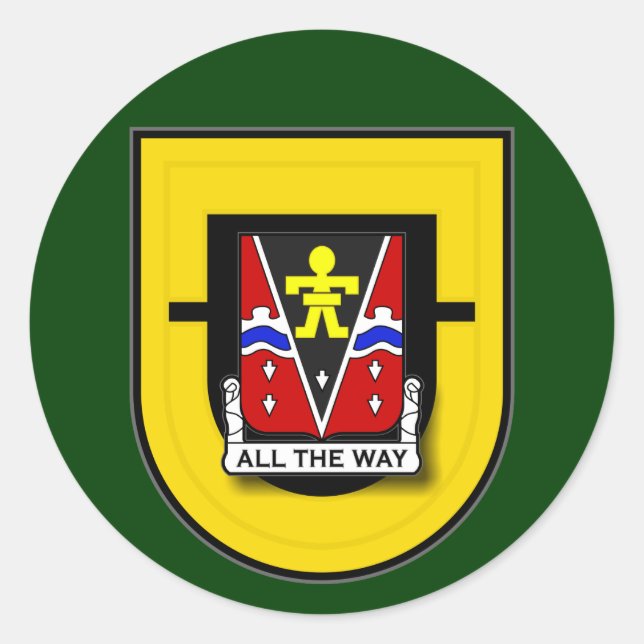 Sticker Rond 509e Régiment d'infanterie - 1er Bataillon Flash (Devant)