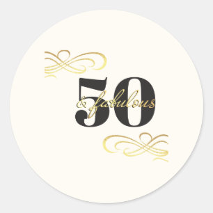 Sticker Rond 50 ans et fabuleux 50e anniversaire