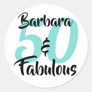 Sticker Rond 50 ans et Fabuleux Fête d'anniversaire personnalis