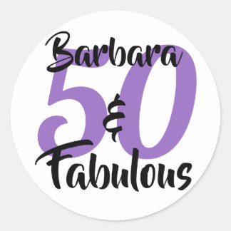 Sticker Rond 50 ans et Fabuleux Fête d'anniversaire personnalis
