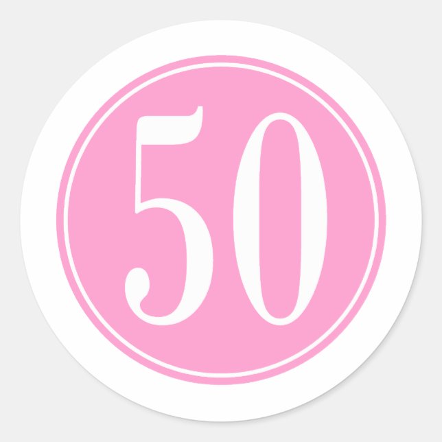 Sticker Rond #50 Cercle rose (Devant)