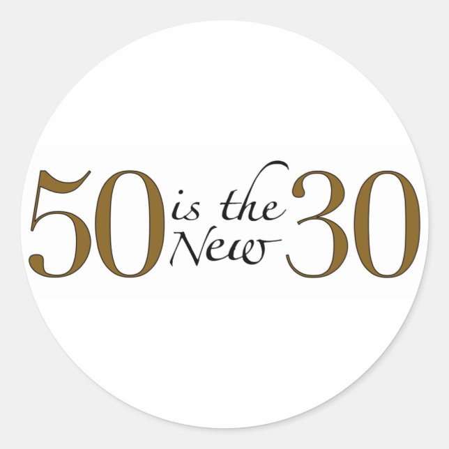 Sticker Rond 50 Est Le Nouveau 30 (Devant)
