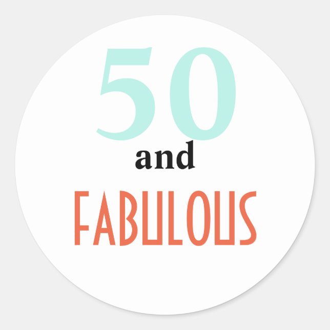 Sticker Rond 50 et fabuleux (Devant)