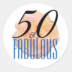 Sticker Rond 50 et fabuleux / 50e anniversaire de fête correspo
