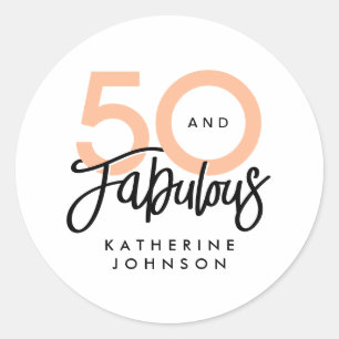 Sticker Rond 50 et fabuleux moderne 50e anniversaire