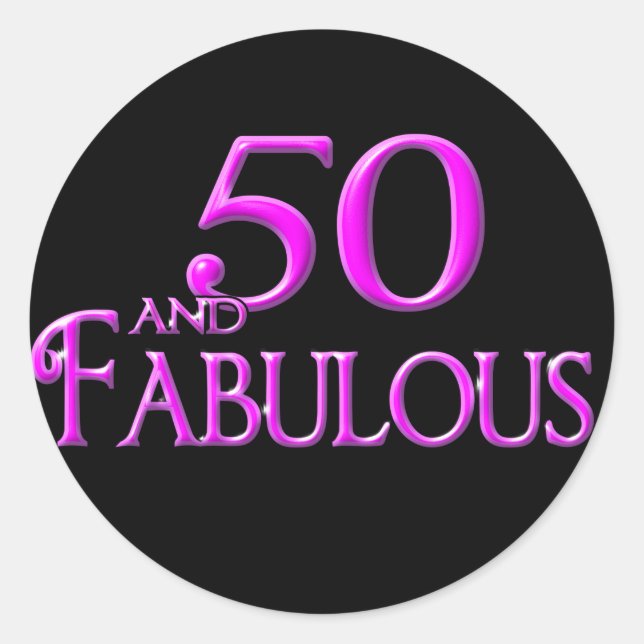 Sticker Rond 50 et FABULOUS (Devant)