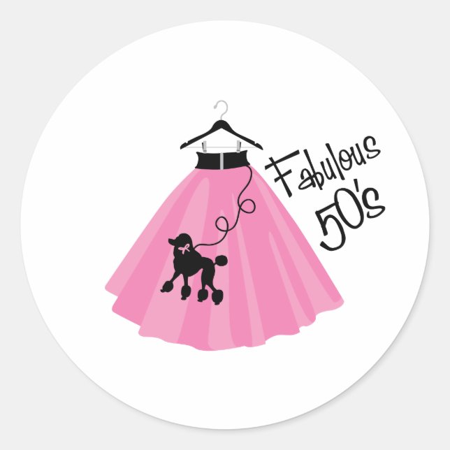 Sticker Rond 50 fabuleux (Devant)