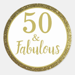 Sticker Rond 50 & Fabuleux fête du 50e anniversaire