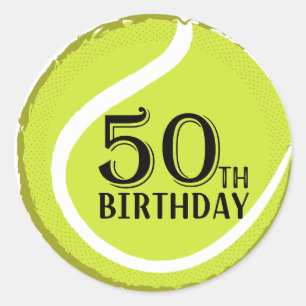 Sticker Rond 50e anniversaire de tennis