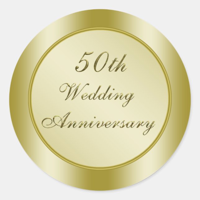 Sticker Rond 50e anniversaire du Mariage (Devant)