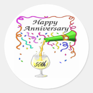 Sticker Rond 50e anniversaire du mariage