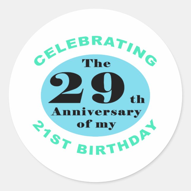 Sticker Rond 50e Humour d'anniversaire (Devant)