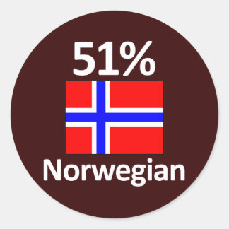 Sticker Rond 51 % norvégien