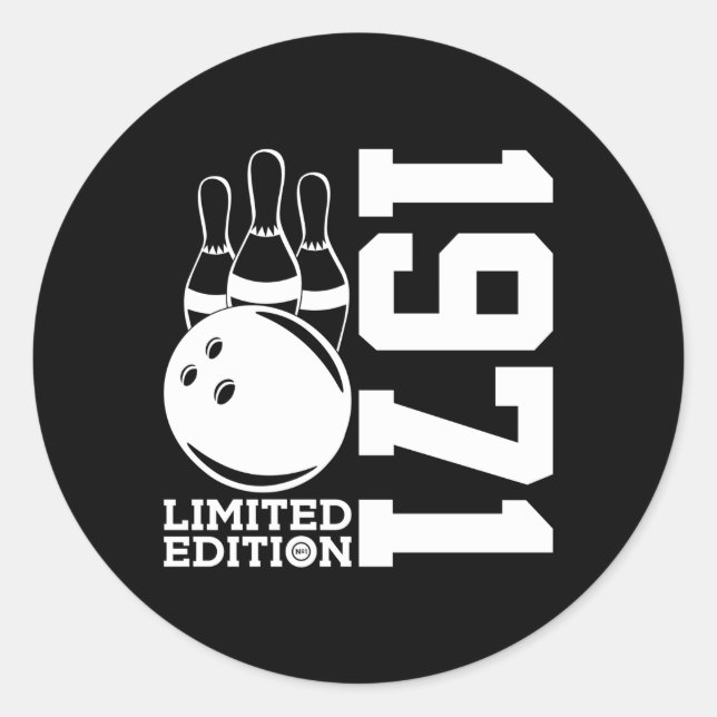 Sticker Rond 52E Bowling 1971 (Devant)