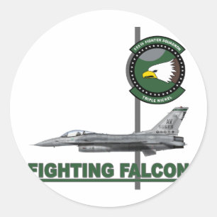 Sticker Rond 555th Bloc 40E de l'escadron de chasse F-16C