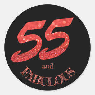 Sticker Rond 55 et parties scintillantes de corail de
