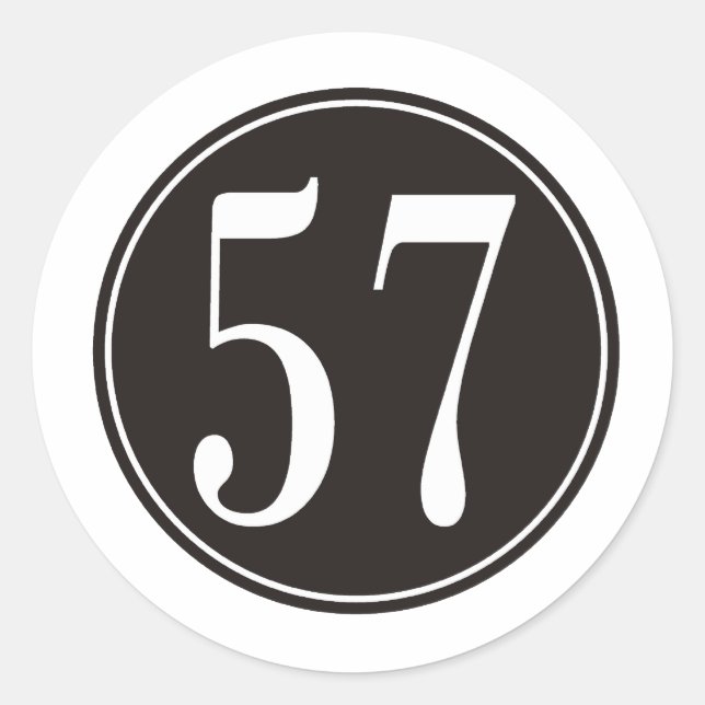 Sticker Rond #57 Cercle noir (Devant)