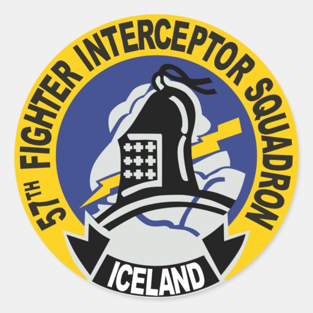 Sticker Rond 57e Escadron d'intercepteur de chasse (Devant)