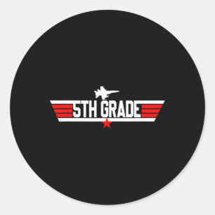 Sticker Rond 5e année 5e année Retour à l'école Premier jour Ga