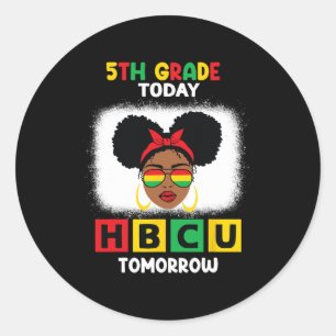 Sticker Rond 5e année aujourd'hui Hbcu demain historiquement no