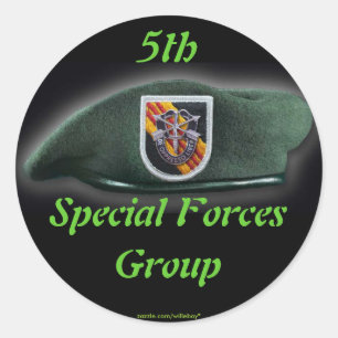 Sticker Rond 5e forces spéciales Green Berets SF SFG SOF