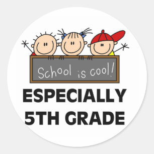 Sticker Rond 5ème L'école primaire est fraîche