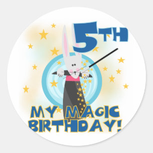 Sticker Rond 5èmes T-shirts et cadeaux d'anniversaire de magie