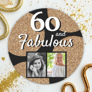 Sticker Rond 60 et Fabulous Gold Parties scintillant 2 Photo 60