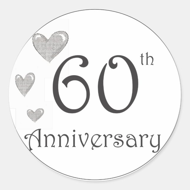 Sticker Rond 60e anniversaire (Devant)