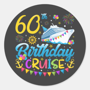 Sticker Rond 60e anniversaire Croisière B-Day Party