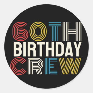 Sticker Rond 60e équipage d'anniversaire