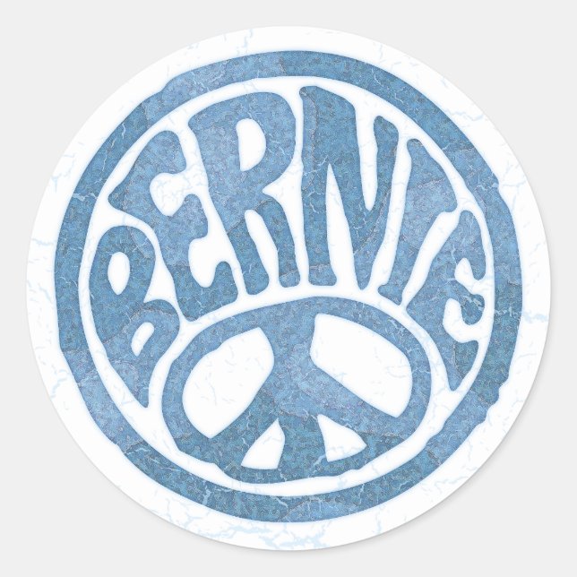 Sticker Rond 60s Peace Bernie (Devant)