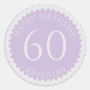 Sticker Rond 60th Birthday Party ajouter votre nom joli