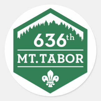 Sticker Rond 636e Mt. Tabor — Logo Feuille d'autocollant de 20