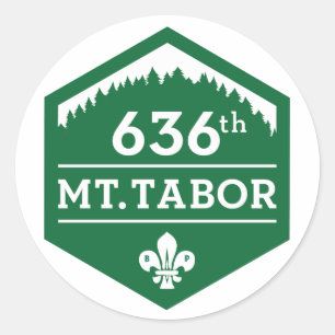 Sticker Rond 636th Mt. le Thabor - feuille d'autocollant de