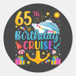 Sticker Rond 65e anniversaire Croisière B-Day Party