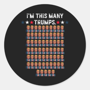 Sticker Rond 65e anniversaire Je suis ce grand succès pour Trum