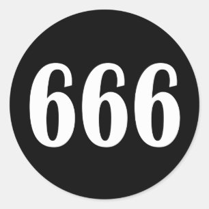 STICKER ROND 666
