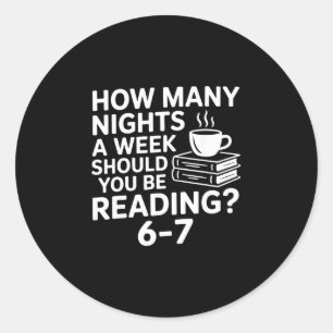 Sticker Rond 67 Amateur de lecture de livre drôle Six Sept Mème