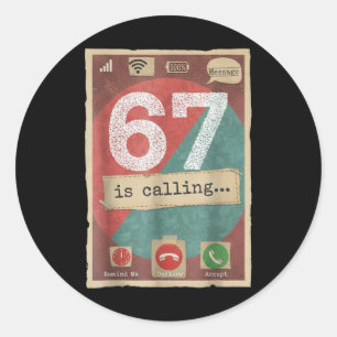 Sticker Rond 67 appelle drôle de mème de l'argot de la Gen Z su