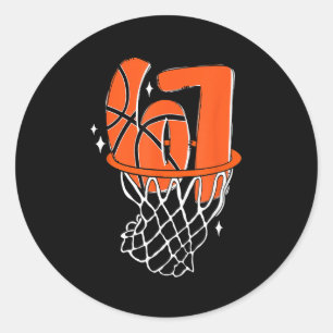 Sticker Rond 67 Basketball Six Seven 6 7 Mème Drôle 67 Basketba
