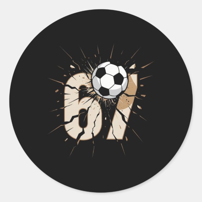 Sticker Rond 67 Brainrot Youth Soccer Drip - Drôles d'enfants 6 (Devant)