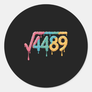 Sticker Rond 67 Glace Dégoulinante Mème Racine Carrée 4489 Argo