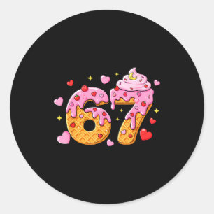 Sticker Rond 67 Glace Dégoulinante Mème Six Sept 6 7 Saint-Vale
